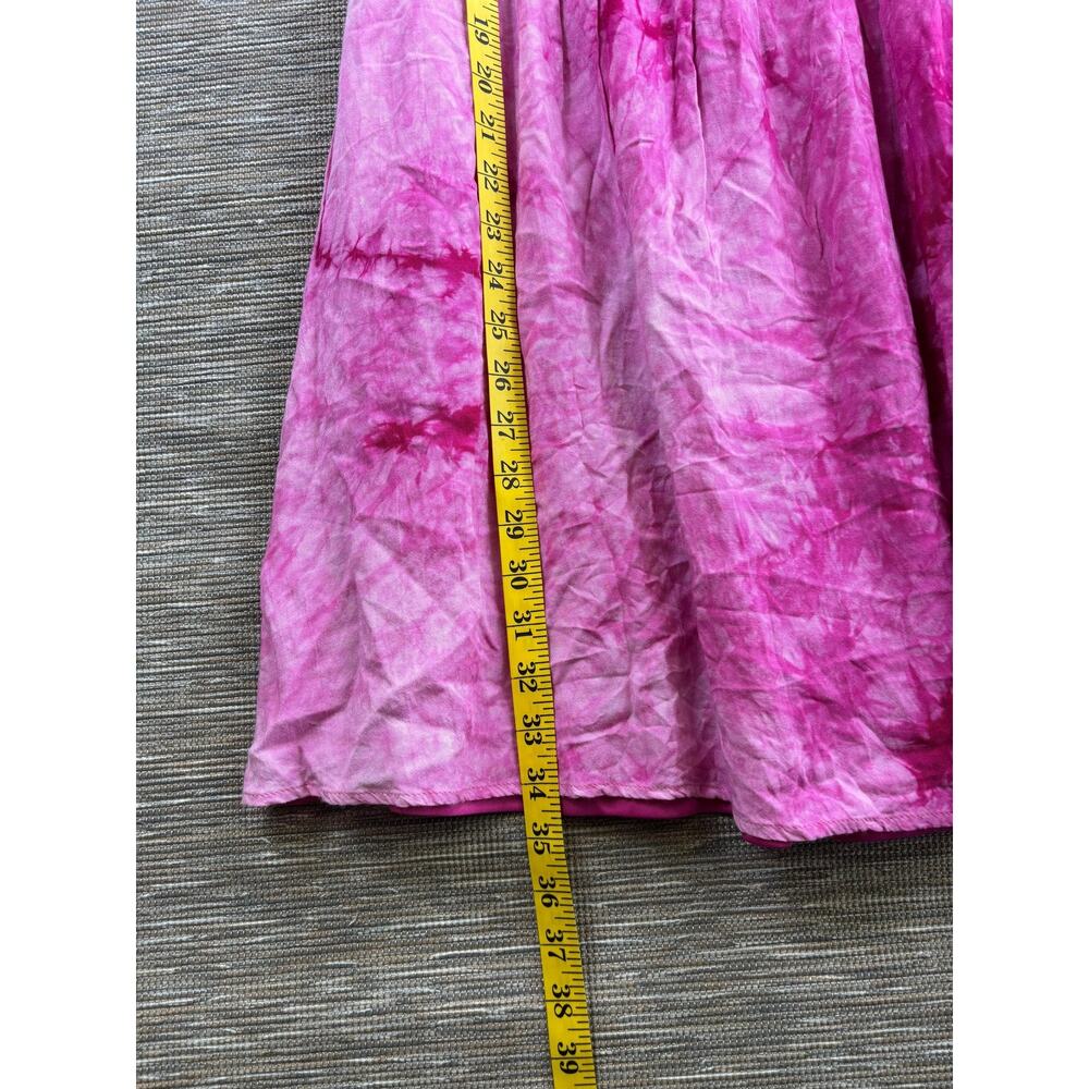 Andrée By Unit Fit & Flare Dress Girls Size L Pink Tie Dye Lined Flutter Sleeve - Picture 6 of 6